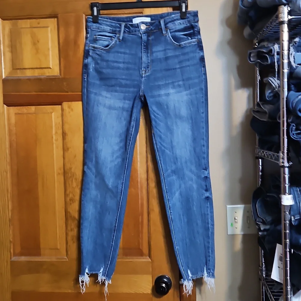 Women's Blue Ankle Cropped Jeans - Picture 3 of 12